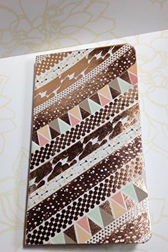 Metallic Rose Gold Washi Tape Lined Notebook