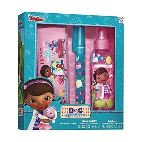Doc McStuffins 3 Piece Set (Eau de Toilette, Body Spray, Makeup Bag) by Disney Junior