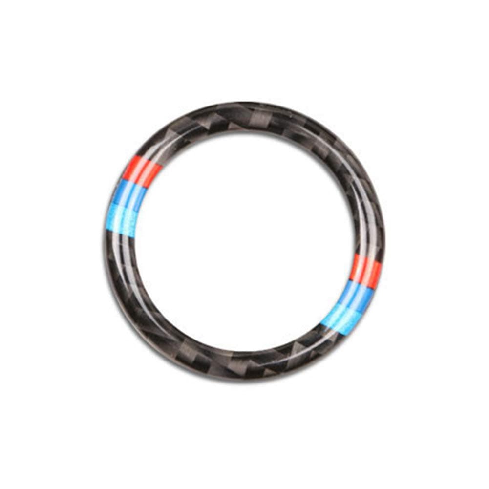 Paul03Daisy A Key Start Carbon Stop Button Ring Frame Trim Circle Fiber Decorative Ring For BMW 3 Series E90 / E92 / E93