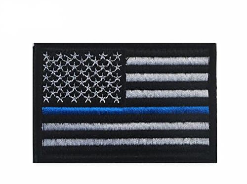 US Flag Thin Blue Line Velcro Patch/Military/Morale Patch