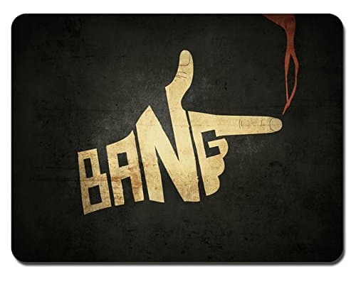 Bang Hand Art background Pattern Soft Silicone Durable Optical Computer Mouse Mat Rectangular Pads RB0093