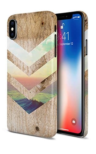 iPhone Xs Phone Case - iPhone X Phone Case - Case Escape - Nature Inspired - Wood Design - Impact Resistant - Matte Shell - Phone Case (California Skies)