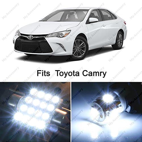 12 x Premium Xenon White LED Lights Interior Package Kit for Toyota Camry (2015-2016)
