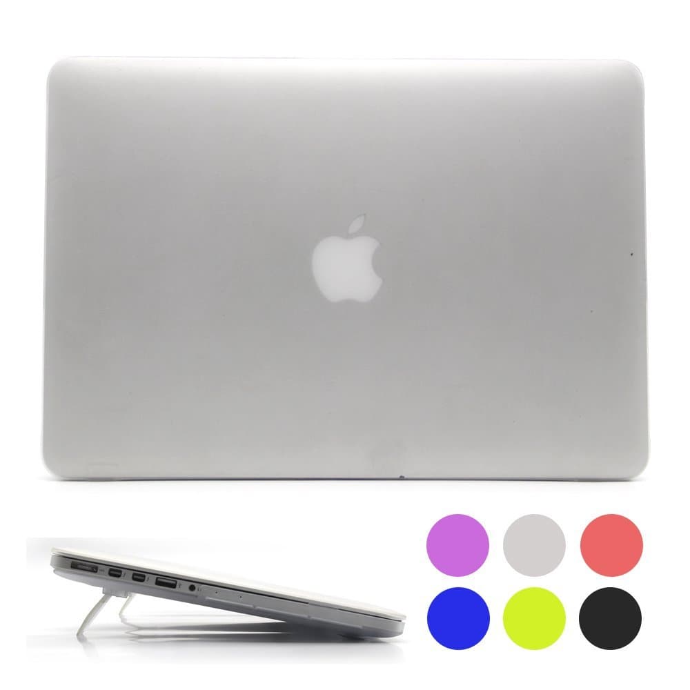 Macbook Pro 13 Retina Case with Foldable Stand, Alope [Cooling Series] Durable Elasticity Material Laptop Cover Case for Apple Macbook Pro 13 Retina Display -Model: A1502 & A1425 (Clear)