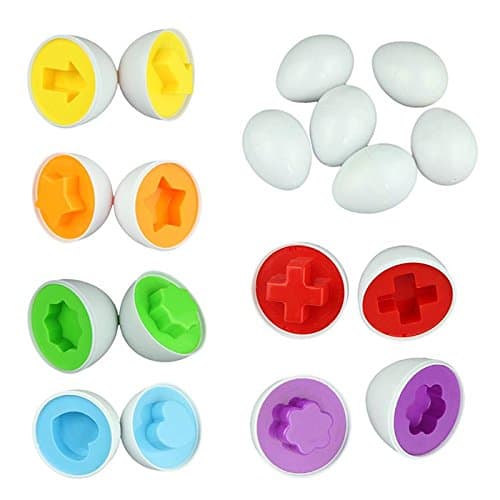 GRACE MARKET, Essential 6 egg/set Learning Education toys Mixed Shape Wise Pretend Puzzle Smart Baby Kid Learning Toys Tool Lowest Price,