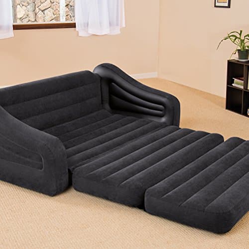 Camping (Inflatable Mattress &amp; Sofa Bed Queen Size for 2 person) Lounge, Storable, Portable, Lightweight Couch. Great for Guest Sleepovers Home or Outdoor, Travel, Fishing, Hunting Tent Accessory
