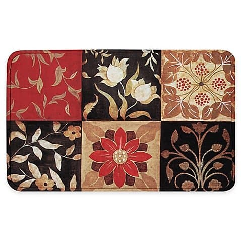 Medallion Red Rug Calm Chef Mat | 100% polyester | 19.6" L x 31.5" W x .5" H