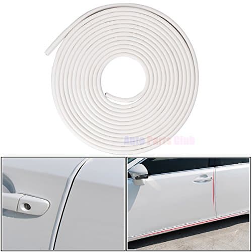 Door Edge Guard Trim/Protected Lining /Molding Durable Fits Most Cars Virtually Invisible Easy D.I.Y. Installation Internal Double Sided Tape No Tools Needed Protected Lining 16Ft White
