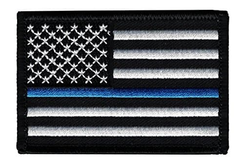 Thin Blue Line American Flag Tactical Velcro Patch - Law Enforcement