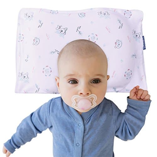 Baby Pillow for Head Shaping and Preventing Flat Head,Memory Foam Newborn Infant Protective Pillow and pillowcase-13 x 9.1
