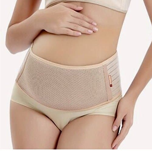 #1 Original Maternity Belt Low Back Pelvic Support By MONALE - Breathable Belly Band, Fully Adjustable Pelvic Support Belt for Pregnancy and Postpartum - One Size, Beige