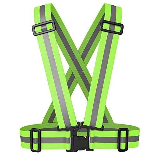 Meyerglobal Reflective Vest, High Visibility, Safety Adjustable Belt Regular Size (Green, Regular size)