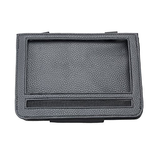 Car Headrest Mount Holder DVD Player Leather Case for 7 Inch Swivel &amp; Flip Style Portable DVD Player,Black