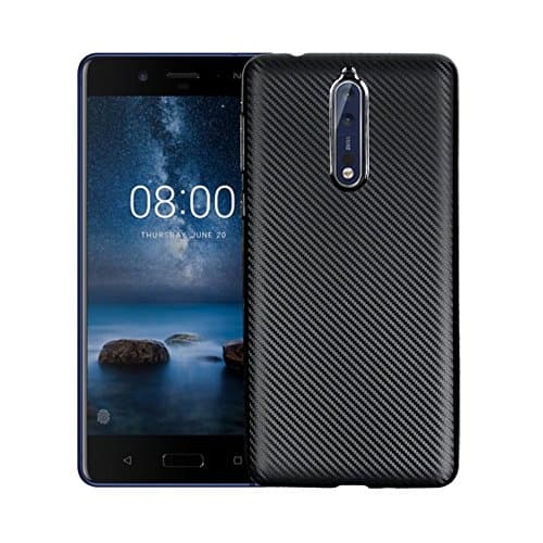 Nokia 8 Case, Ultra-thin TPU Cases Defender Soft Cover with Silica Gel Design for Nokia 8 (Black)