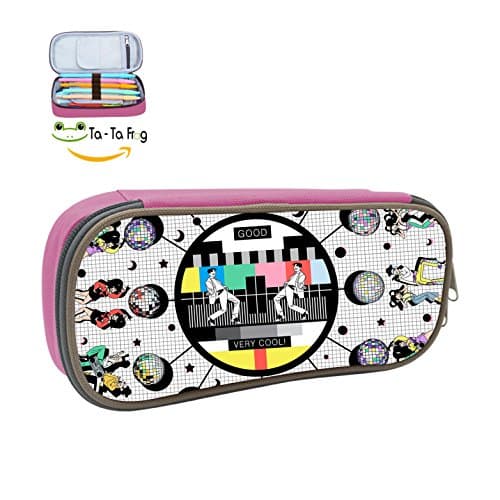 ERNIU Unique figure Style Pencil Case, Homecube Large CapacityPouch Durable Students Stationery Two Big Pockets With Double Zipper