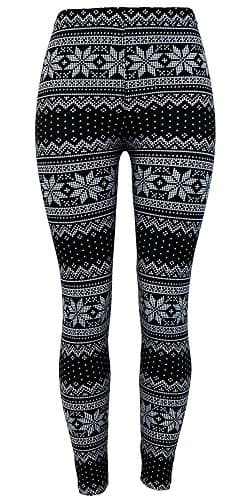Moda Age Juniors &amp; Kids Ultra Soft Best Patterned Printed Leggings - (S/M &amp; L/XL Sizes) (Kids S/M, Xmas Snowflakes Love)