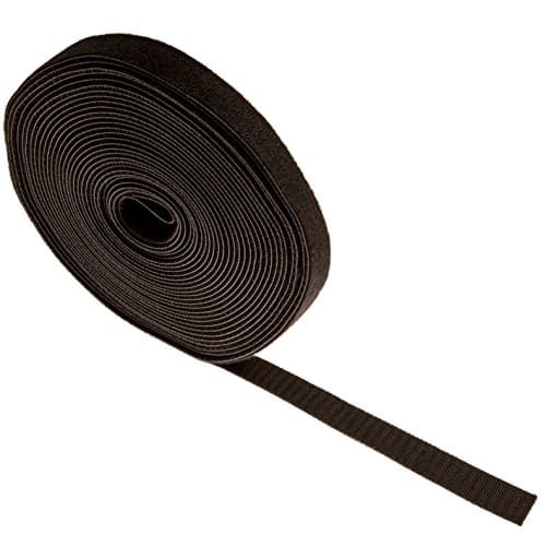 Premium Quality Velcro Style-Bulk Reel-Hook &amp; Loop-Black-¾"/.75 inch wide, 10 meters/32.8 feet in length - cable management - datainfrastore