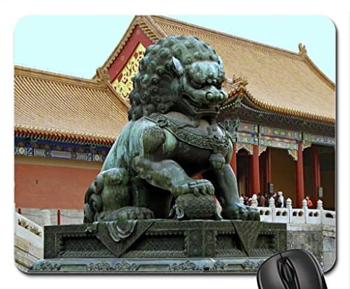 Bronze Statue in Forbidden City Mouse Pad, Mousepad (Ancient Mouse Pad)