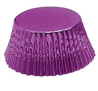 Purple Foil - CUPCAKE LINERS - 50 Ct. - Standard Size