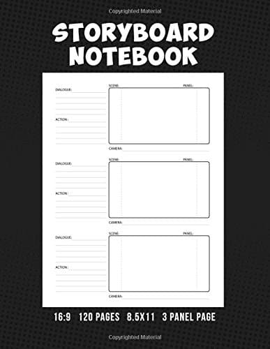 Storyboard Notebook 16:9 8.5x11 120 Pages 3 Panel Page: Storyboard Panel Notebook with Narration Lines for Animators, Directors, Filmmakers, ... TV Producers, & Social Media Content Creators