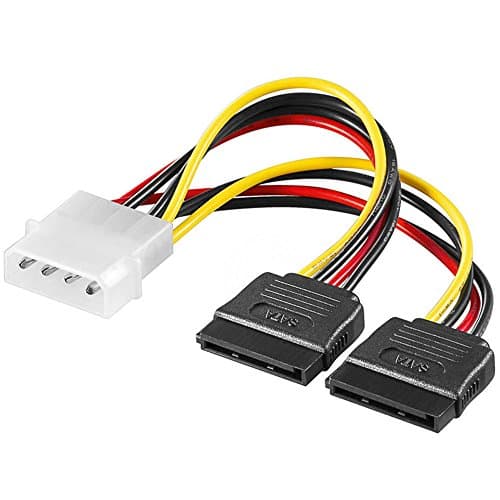 Caxico 2PCS 6" Serial ATA Power Y-Cable (4-pin - 15-pin) For Dual Serial ATA (SATA) Devices,
