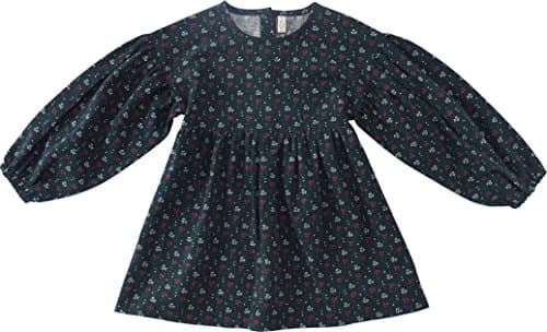 ARRIBADA Loose Fit ▒Elastic Cuff▒ Long Sleeve Button Back Top with Floral Painte Size7