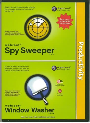 Webroot Spy Sweeper Two and Window Washer Five