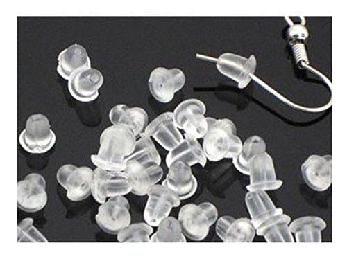 Clear Rubber Bullet Clutch Earring Safety Backs for Fish hook Earring ¡­ (100 Piece, Clear)