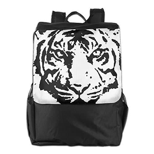OTDR Unisex Classic Unique Tiger Black And White Student Backpack