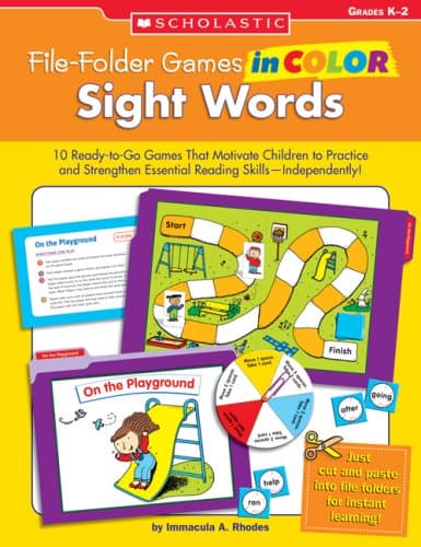 File-Folder Games in Color: Sight Words: 10 Ready-to-Go Games That Motivate Children to Practice and Strengthen Essential Reading Skills―Independently!
