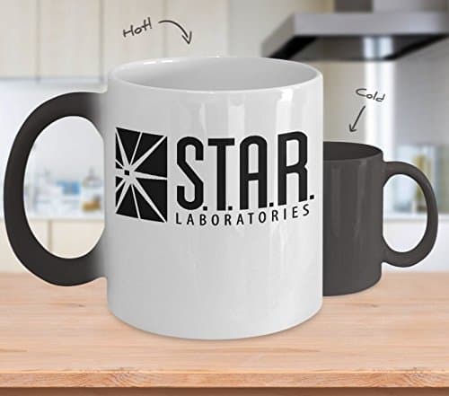 STAR LABS Mug (Heat Changing) - 11oz Star Labs Mug The Flash - S.T.A.R Labs Mug Comic Book - The Flash Merchandise Coffee Mug Cup - Perfect S.T.A.R LABS Coffee Mug - The Flash Gift