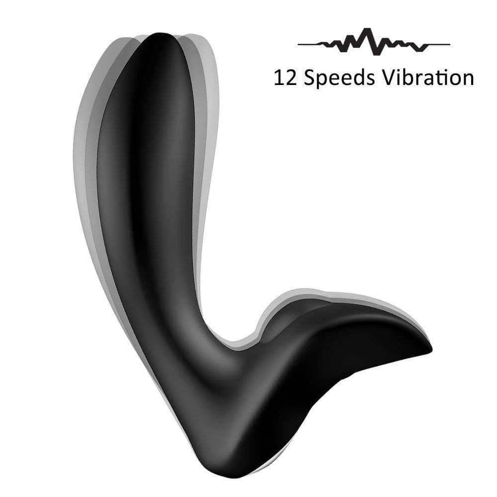 Stimulor Supply Vibrating Speed and Patterns Waterproof Silicone Plug for Body Massage 12 Waterproof Vibrating Bum Anal_Beads Black- Messager with Multiple Vibrating Speed and Patterns