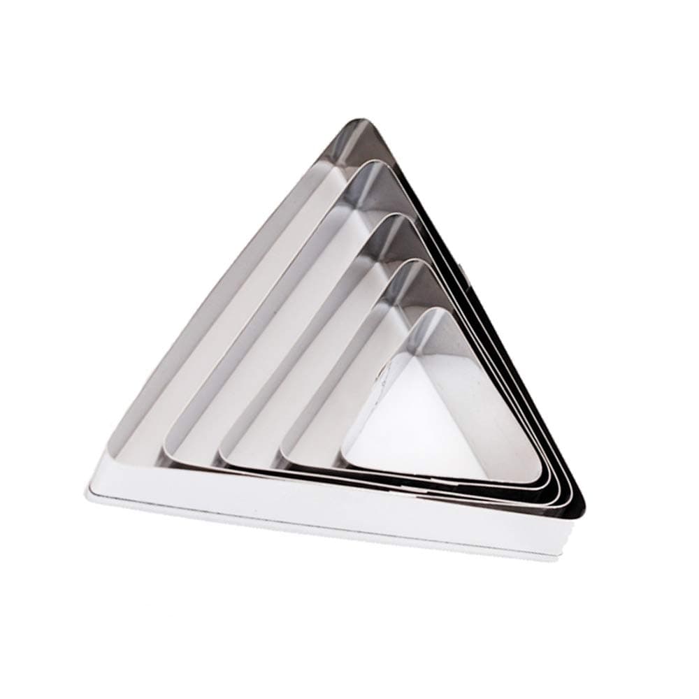 CTGVH 5Pcs/Set Creative Cookie Cutter Mold, Biscuit Cutter Set Sandwich Crust Cutter Mould Kit Multi-Size Sandwich Fondant Cake Fruit Vegetable Shapes Cutter Set for Kitchen (Triangle)