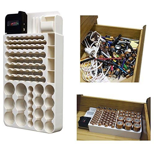 (Ship from USA) Battery Storage Organizer Rack 82 Holder Tester Case Box Organize Hold AA AAA 9V by Usongs Trading INC