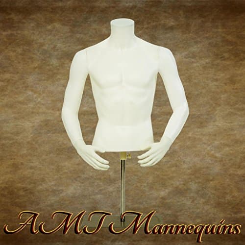 Male Mannequin Torso Headless Countertop Display