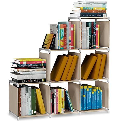 Storage Cube Closet Organizer Shelf 6-cube Cabinet Bookcase Shelves Beige