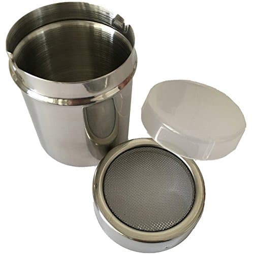 Otedes Stainless Steel Chocolate Shaker Flour Powder Icing Sugar Coffee Sifter + Lid