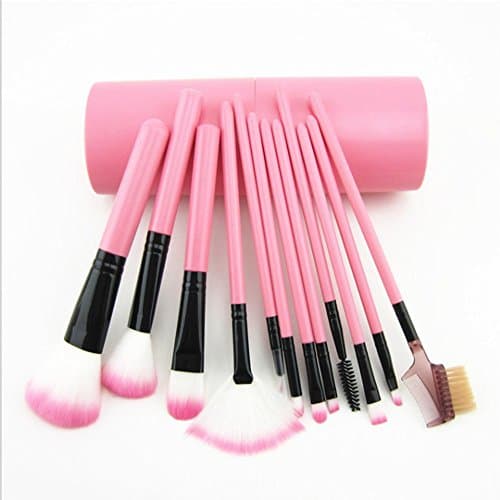 Makeup brushes,Cosmetics Brushes ,Foundation Brushes,Cream Blending Brushes,Powder Concealers,Eyeliner Blush Contour Brushes,Powder Cream Concealer Brush with a Cover by Erya,(12 pieces)