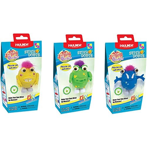 Paulinda Super Dough Jumping Monsters DIY Modeling Bundle Toy