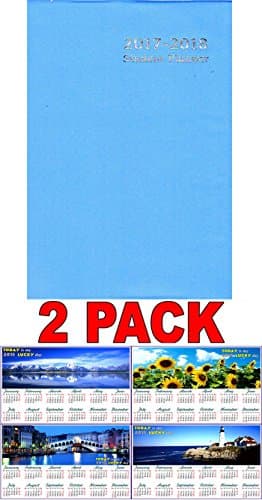 2017 - 2018 Student Weekly Planner Calendar (Blue) - School College Weekly Agenda - Appointment Book Organizer + Bonus 2018 Magnetic Calendar