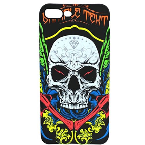 iPhone 7 Plus Phone Case Luminous Fluorescent Phone Cover Soft TPU Protection Shell Case Scratch-Resistant Creative Skull Outlook (Skull Herald)