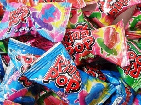 Ring Pop, Jewel Shaped Hard Candy Variety Pack, 100-Count