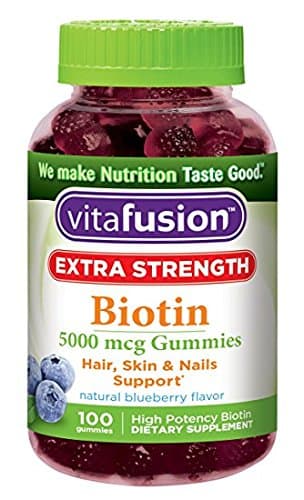 Vitafusion Extra Strength Biotin Gummies, 100 Count - Pack of 5