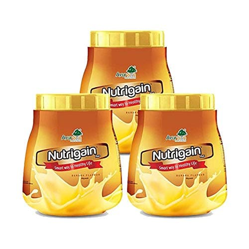 NUTRIGAIN Ayurwin Plus (Banana Flavour), 500 gm