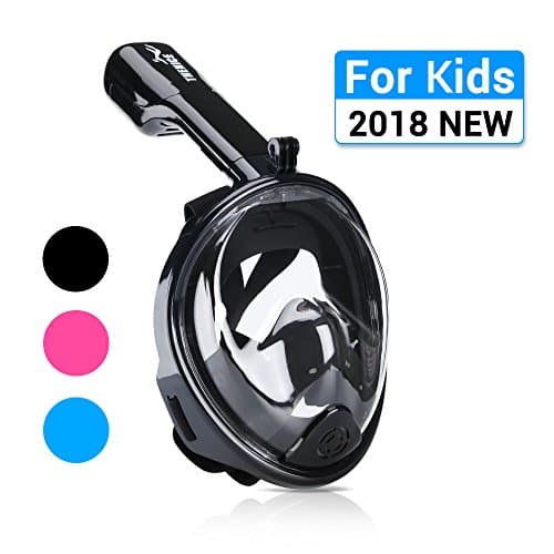AiScrofa Snorkel Mask, 180° Panoramic Full Face Design with Larger Viewing Area - Easier Breathing, for Both Kids and Adult