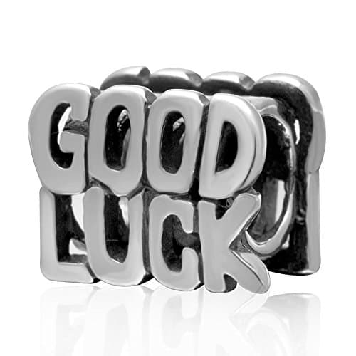 925 Sterling Silver "Good Luck" Charm Bead 3405