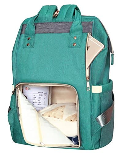 SYLYLJ Baby Diaper Bag Backpack Multi-Function Large Travel Nappy Bags,Large Capacity,Waterproof Fabric,Stylish and Durble,Green