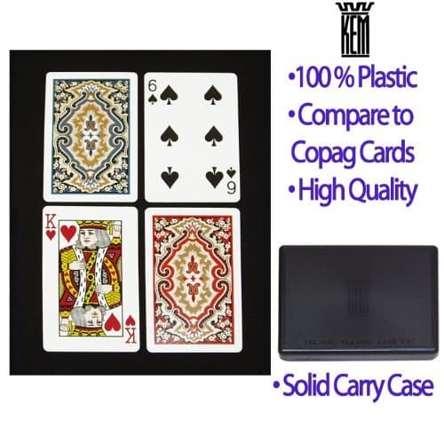 KEM Paisley 100% Plastic Playing Cards - 2 Deck Set by Kem Playing Cards