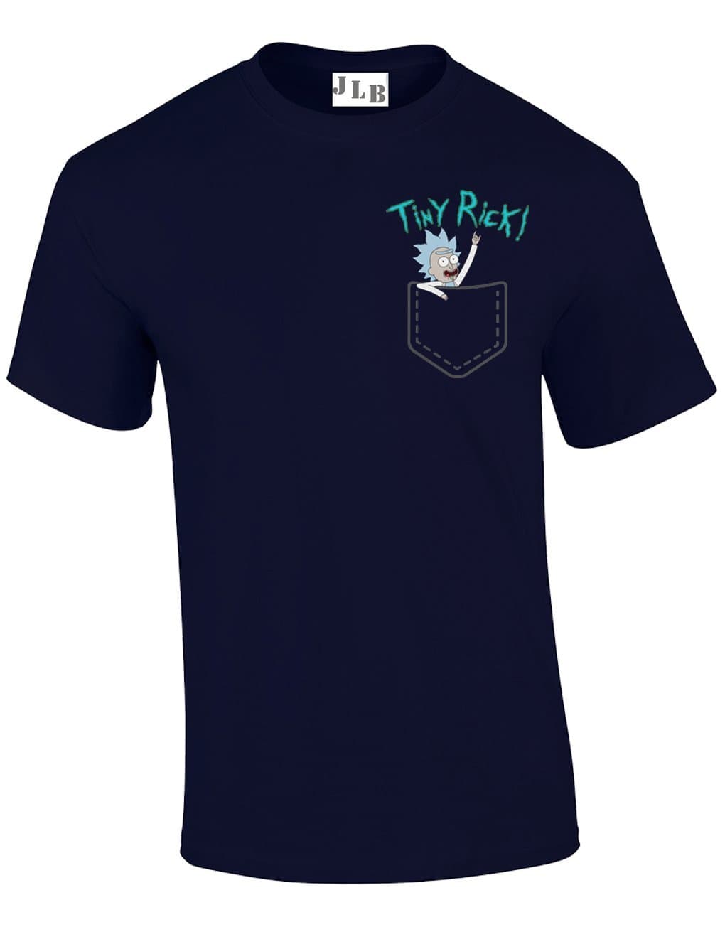 Tiny Rick US Comedy Animation Inspired Premium Quality Regular Fit T-Shirt Top for Men and Teens