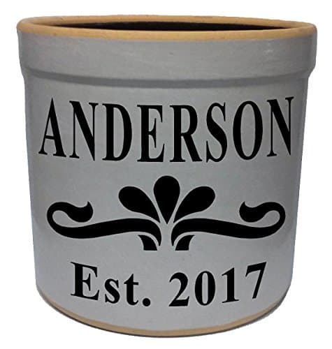 allsignsco1 Gallon Personalized Stoneware Crock - Teaberry